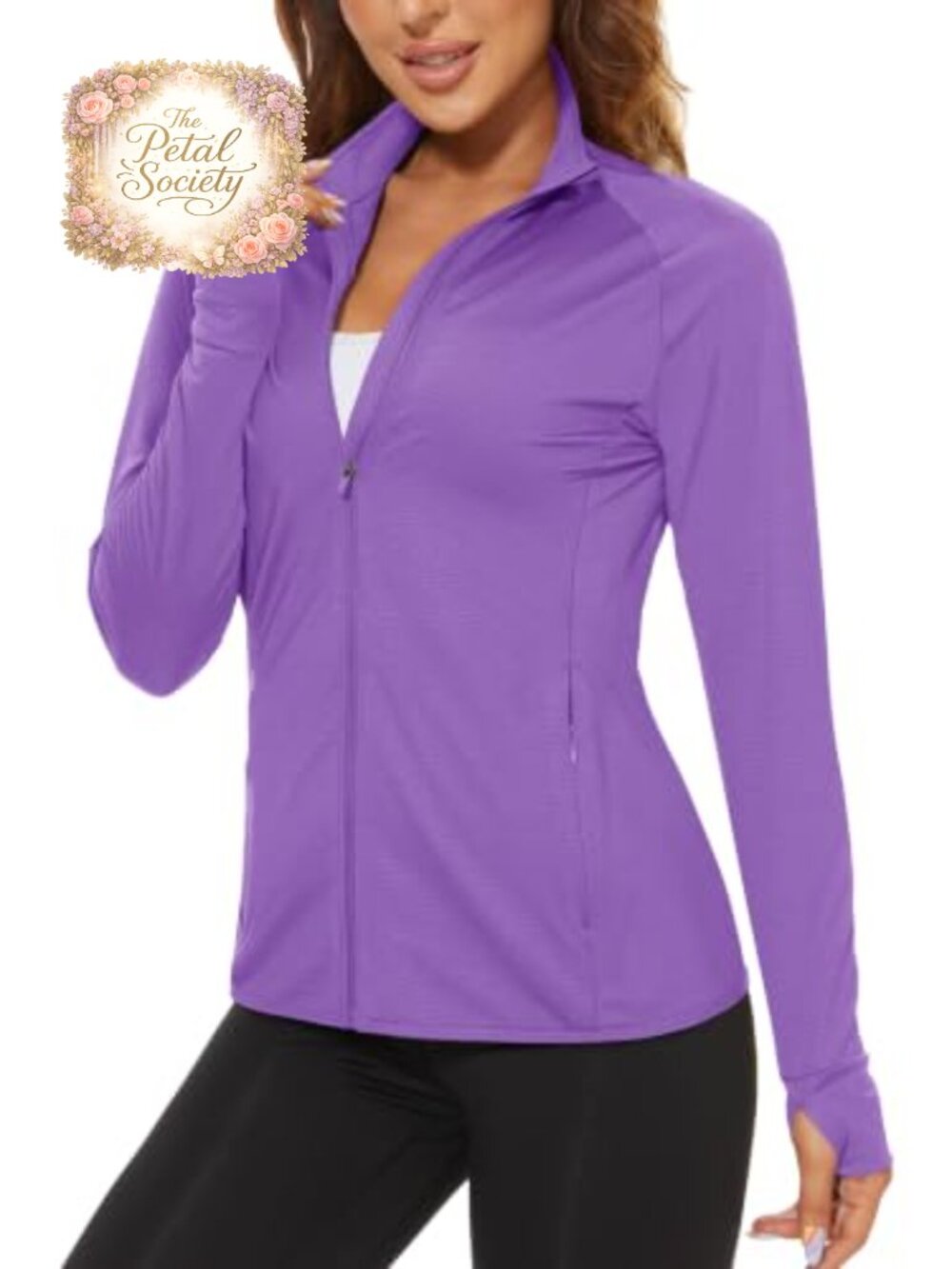 TACVASEN Women's Lightweight Athletic Jacket UPF 50+ Long Sleeve Full Zip Sun